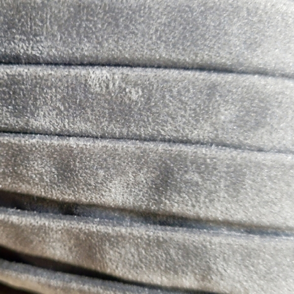 Elite Home Gray Ribbed Velvet Accent Lumbar Pillow 23x12" - Picture 5 of 7